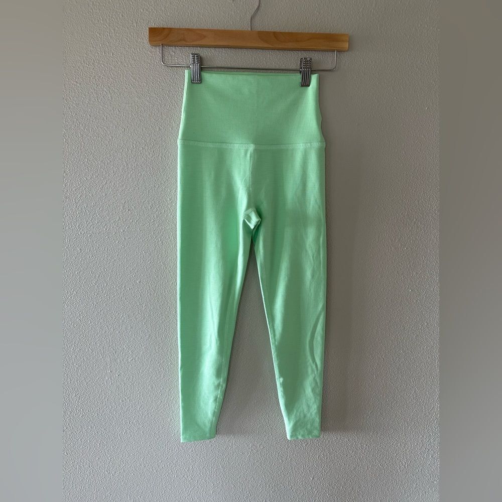 Beyond Yoga Spacedye Athletic Sporty Leggings In Neon Lime Ice Size XS